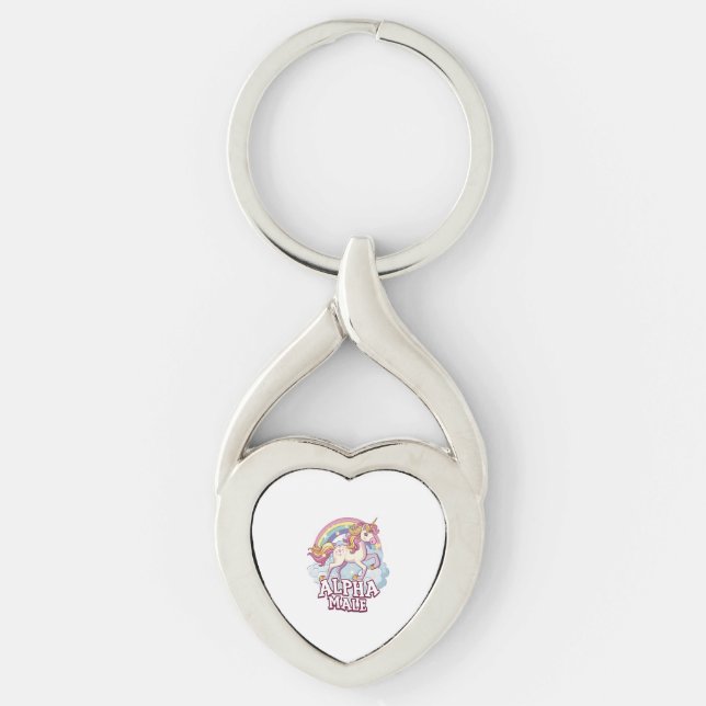 Alpha Male Unicorn Key Ring (Front)