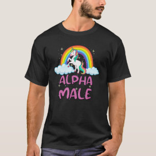 Alpha Male Unicorn Rainbow  meme sarcastic Humor T-Shirt