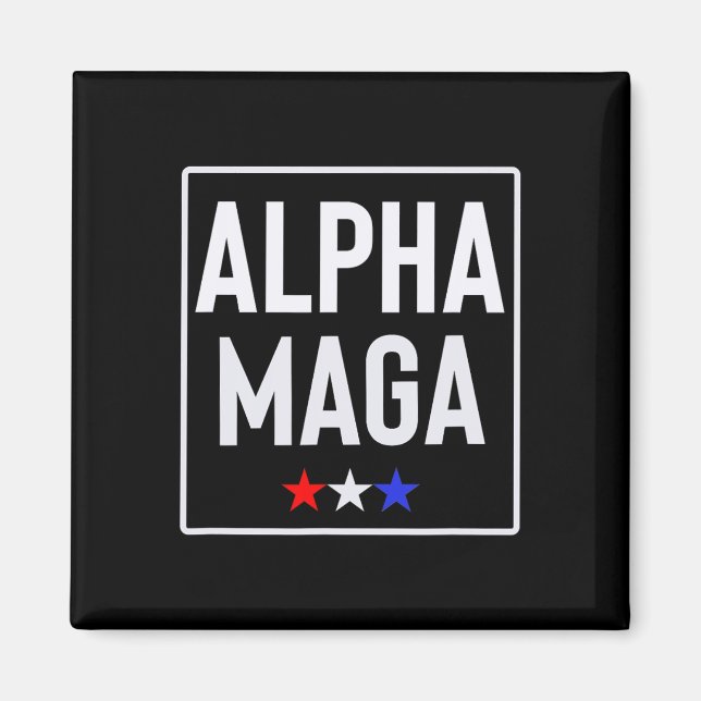 Alpha Mega Trump 2024 Election Design  Magnet (Front)
