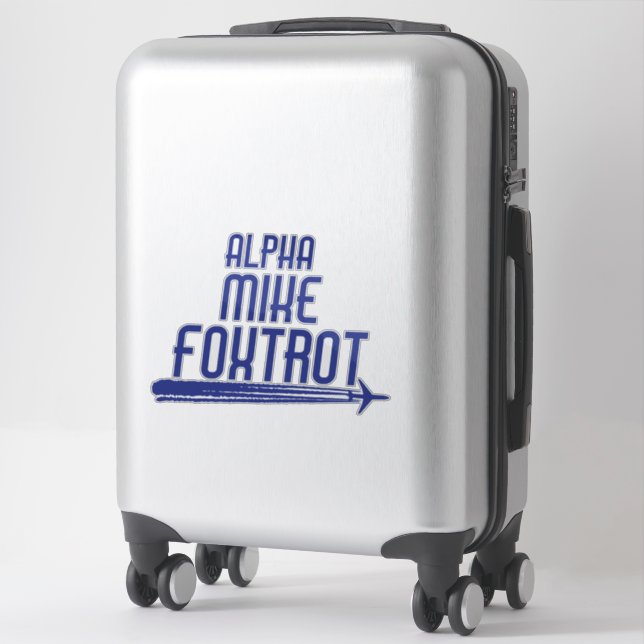 Alpha Mike Foxtrot Funny Aeroplane Pilot Saying (Suitcase)