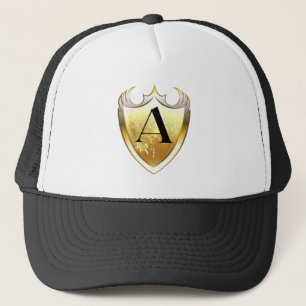 Alpha Monogram A Artistic Letter Everyday Style Trucker Hat