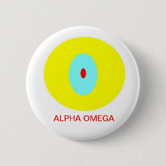 Alpha Omega 6 Cm Round Badge