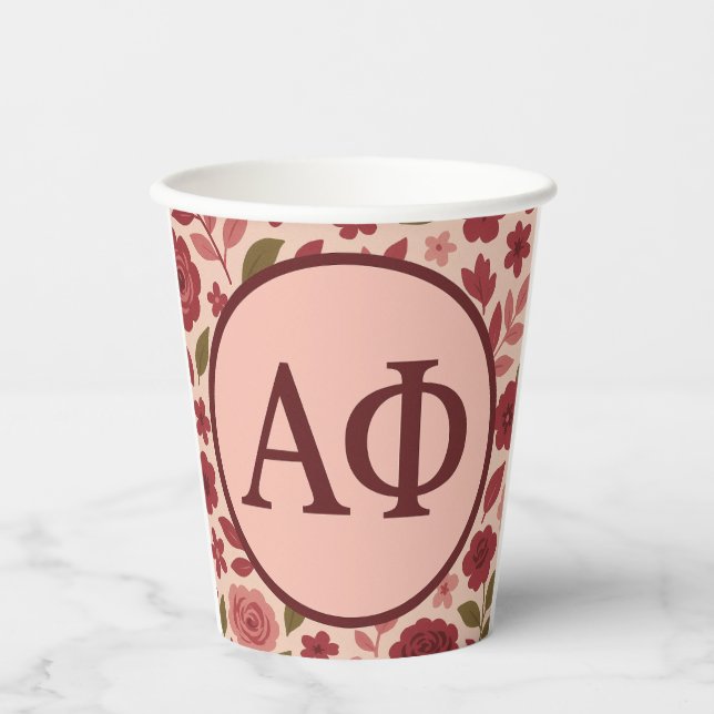 Alpha Phi Paper Cups (Front)