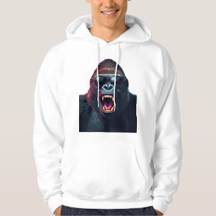 Alpha Rage – Roaring Gorilla with Sunglasses Hoodie