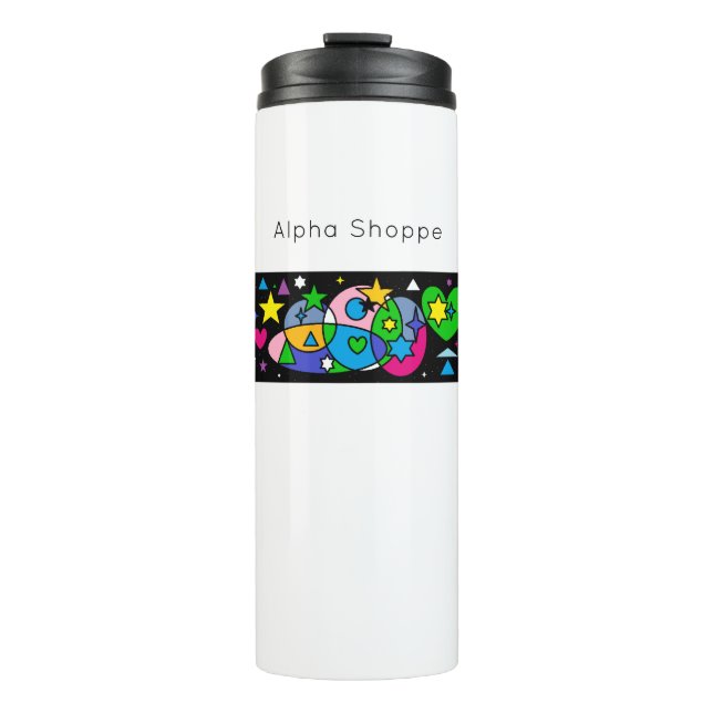 Alpha Shoppe Thermal Tumbler (Front)