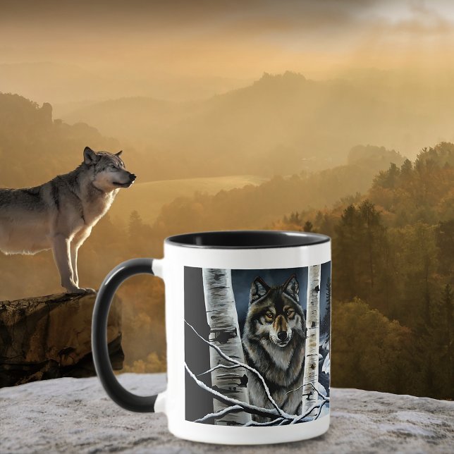 Alpha Timber Wolf Poplar Trees Mug (Creator Uploaded)