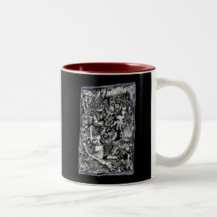 Alpha Warrior, by Brian Benson, Ink drawing Two-Tone Coffee Mug
