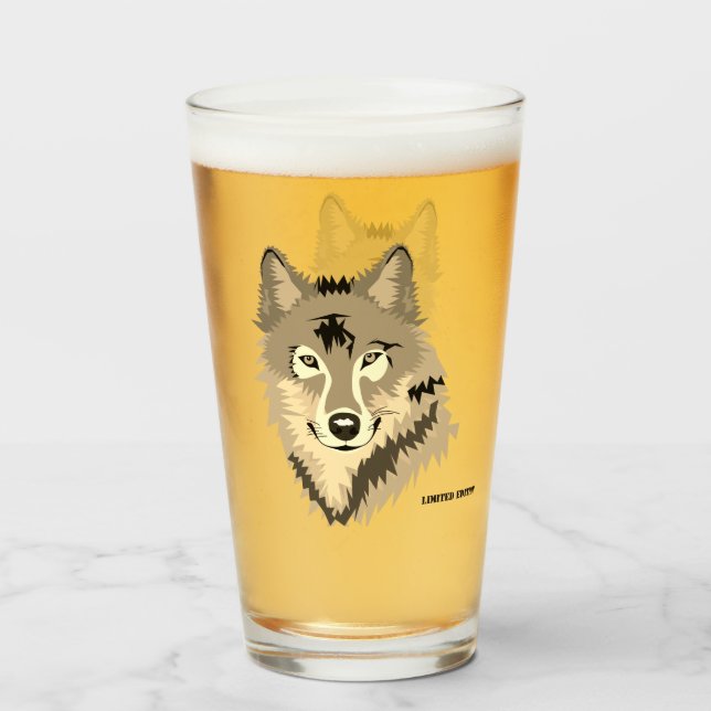 Alpha Wolf Glass (Front Filled)