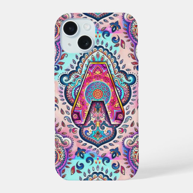 Alphabet A iPhone 15 Case (Back)