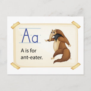 Alphabet A Postcard