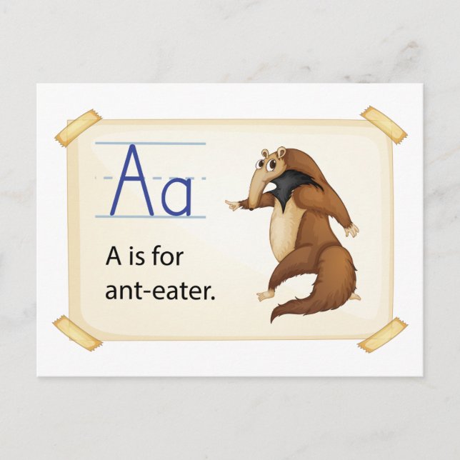 Alphabet A Postcard (Front)