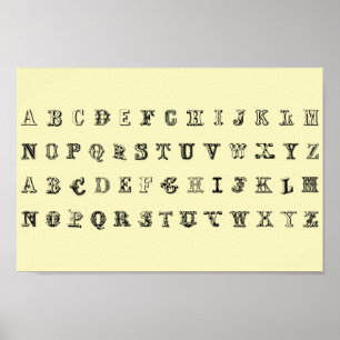 Alphabet A-Z children Educational School Nursery Poster