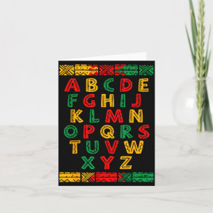 Alphabet Abc Black History Month Illustration Card