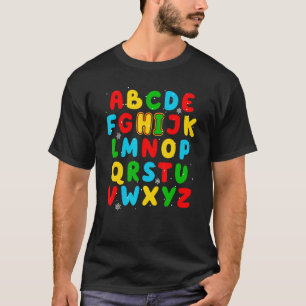 Alphabet ABC Hi Learning For Students Teacher Chri T-Shirt