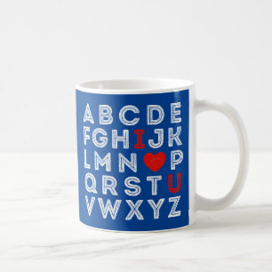 Alphabet ABC I Love You Coffee Mug