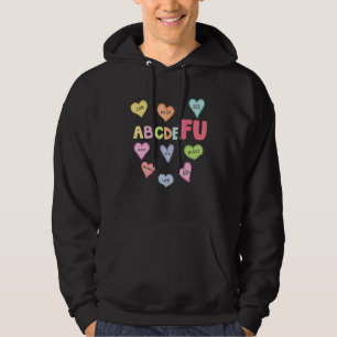 Alphabet Abcdefu He Love You Funny Valentine S Day Hoodie