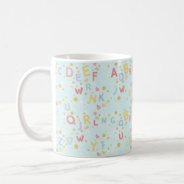 Alphabet ABCs Bubbles Coffee Mug (Left)