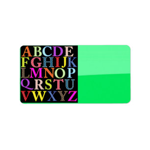 Alphabet Address Label