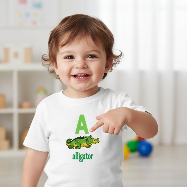 Alphabet Adventure: A is for Alligator Toddler Tee (Creator Uploaded)
