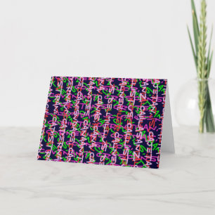 Alphabet alpha art colourful COLORFUL fashion gift Card