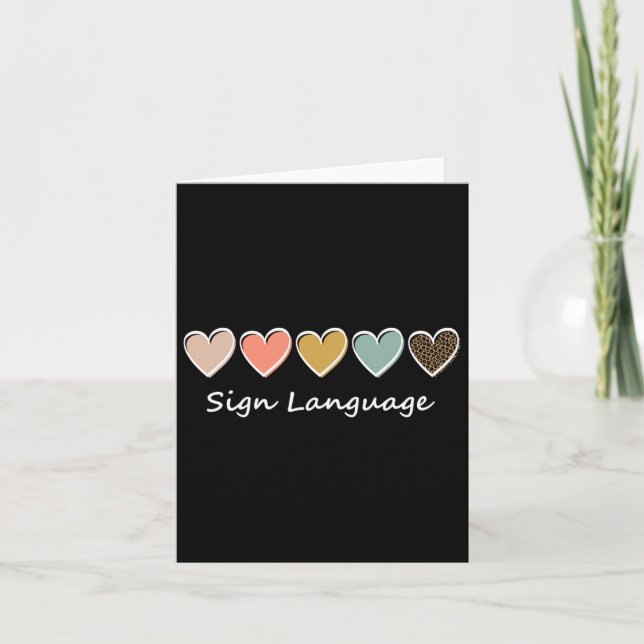Alphabet American Asl Teacher Sing Language  Card (Front)