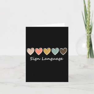 Alphabet American Asl Teacher Sing Language Card