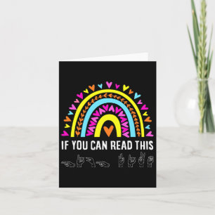 Alphabet American Sing Language Asl Teacher Fun Card