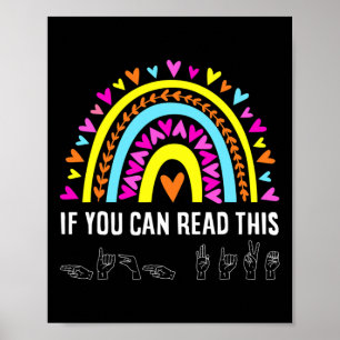 Alphabet American Sing Language Asl Teacher Fun  Poster