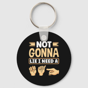 Alphabet American Sing Language Asl Teacher I Need Key Ring