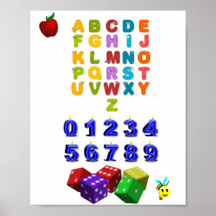 Alphabet and number poster