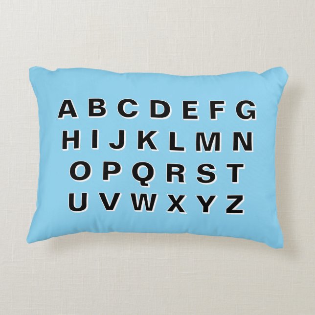 Alphabet and Numbers Decorative Cushion (Back)