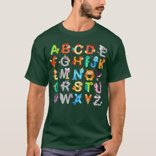 Alphabet Animal ABCs Learning Back To School Teach T-Shirt