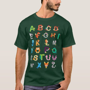 Alphabet Animal ABCs LearningBack To School Boys G T-Shirt