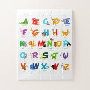 Alphabet animal letter jigsaw puzzle