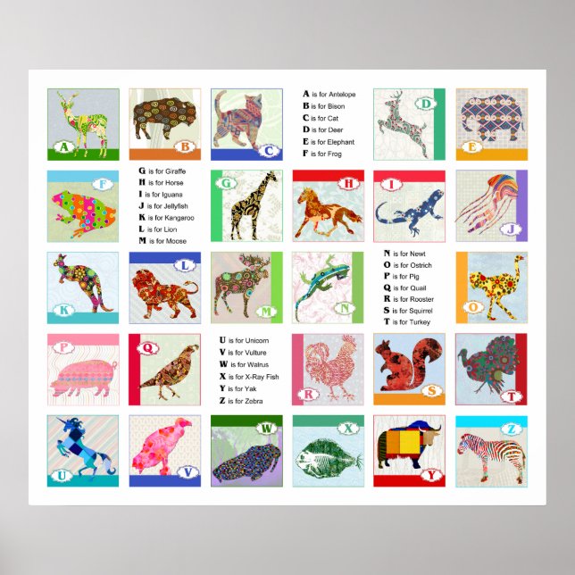 Alphabet Animal Poster Revised (Front)