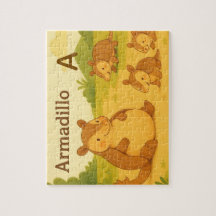 "Alphabet Animals A is Armadillo!"