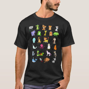 Alphabet Animals ABCs Learning Tee Kids Begin Lear