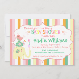 Alphabet Animals Baby Shower Invitation