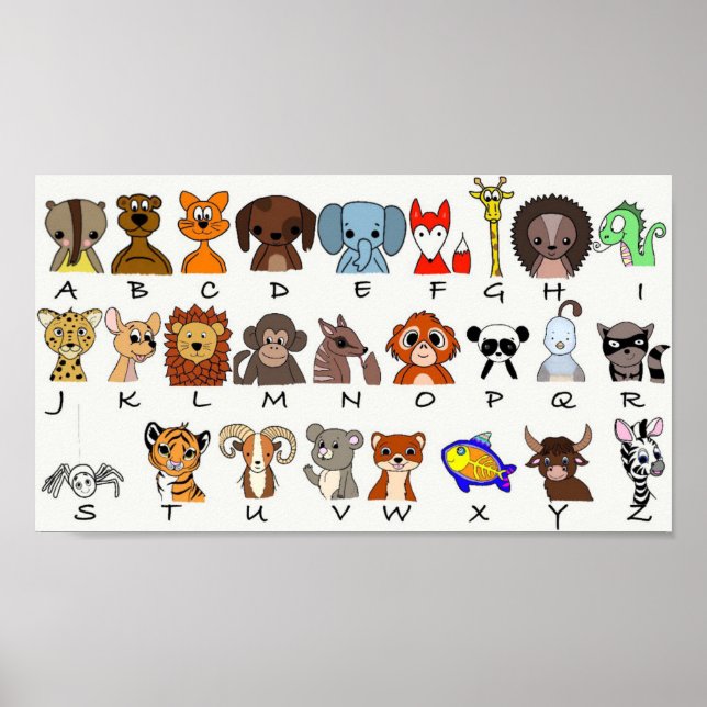 Alphabet animals poster (Front)
