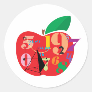 Alphabet Apple Classic Round Sticker