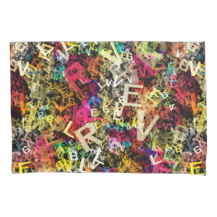 Alphabet Art 1 Pillowcase