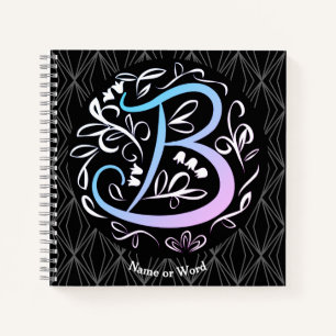 Alphabet B Monogram Handwritting Notebook