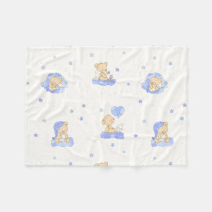Alphabet Bear Fleece Blanket