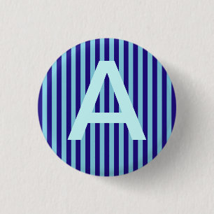 Alphabet Blue Lines Cap Button