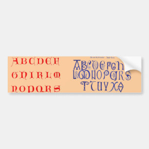 Alphabet Bumper Sticker