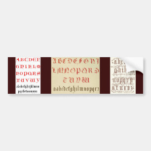 Alphabet Bumper Sticker