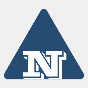Alphabet by Janz Capital Letter N Police Box Blue Triangle Sticker