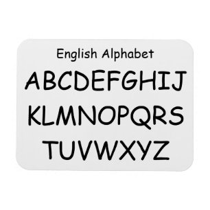 Alphabet by Janz White Smoke 3x4 Magnet