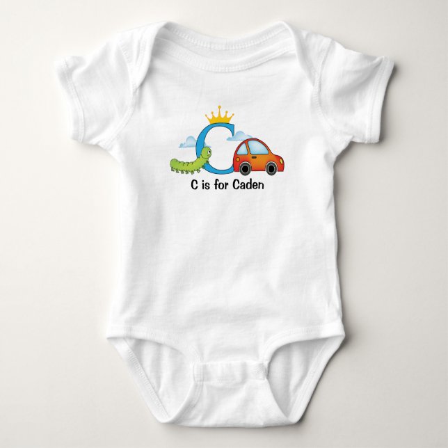 Alphabet C for boys T-Shirt Baby Bodysuit (Front)