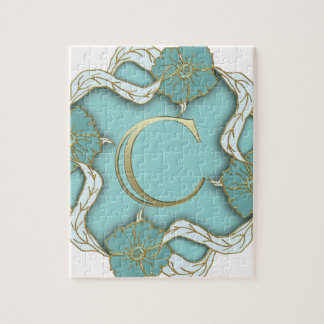 alphabet c monogram jigsaw puzzle